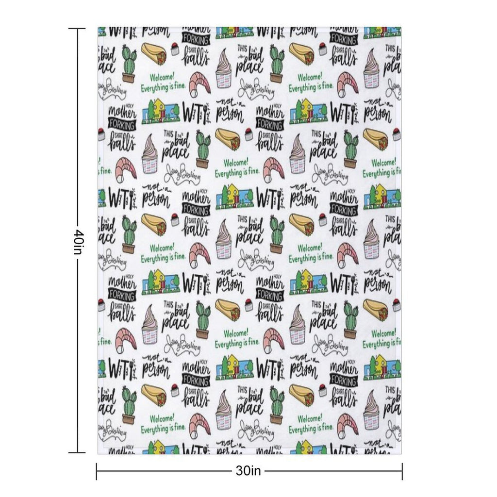 The Good Place TV Show Art Velvety-soft Throw Blanket