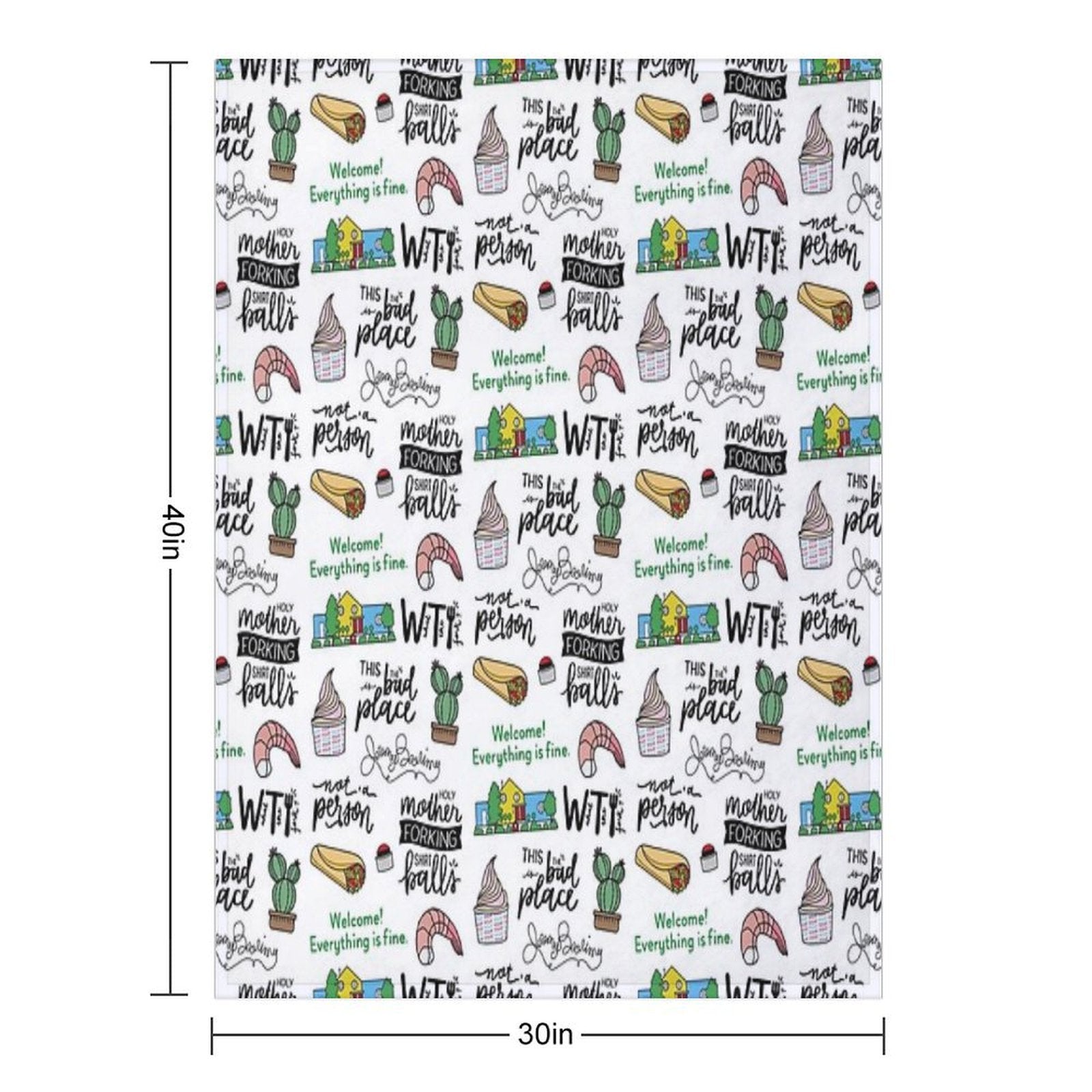 The Good Place TV Show Art Velvety-soft Throw Blanket