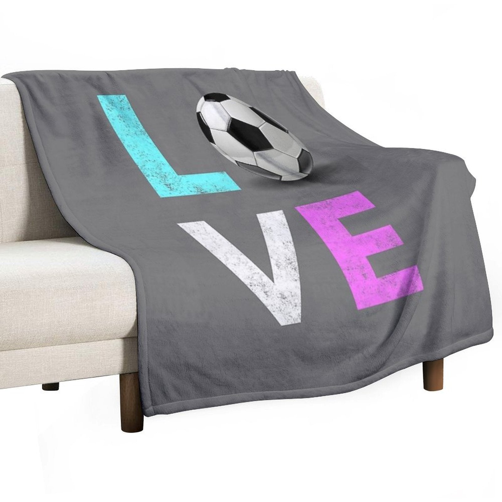 Cutest Girls LOVE SOccer Gift Design   We Love Soccer Comfort Throw Blanket