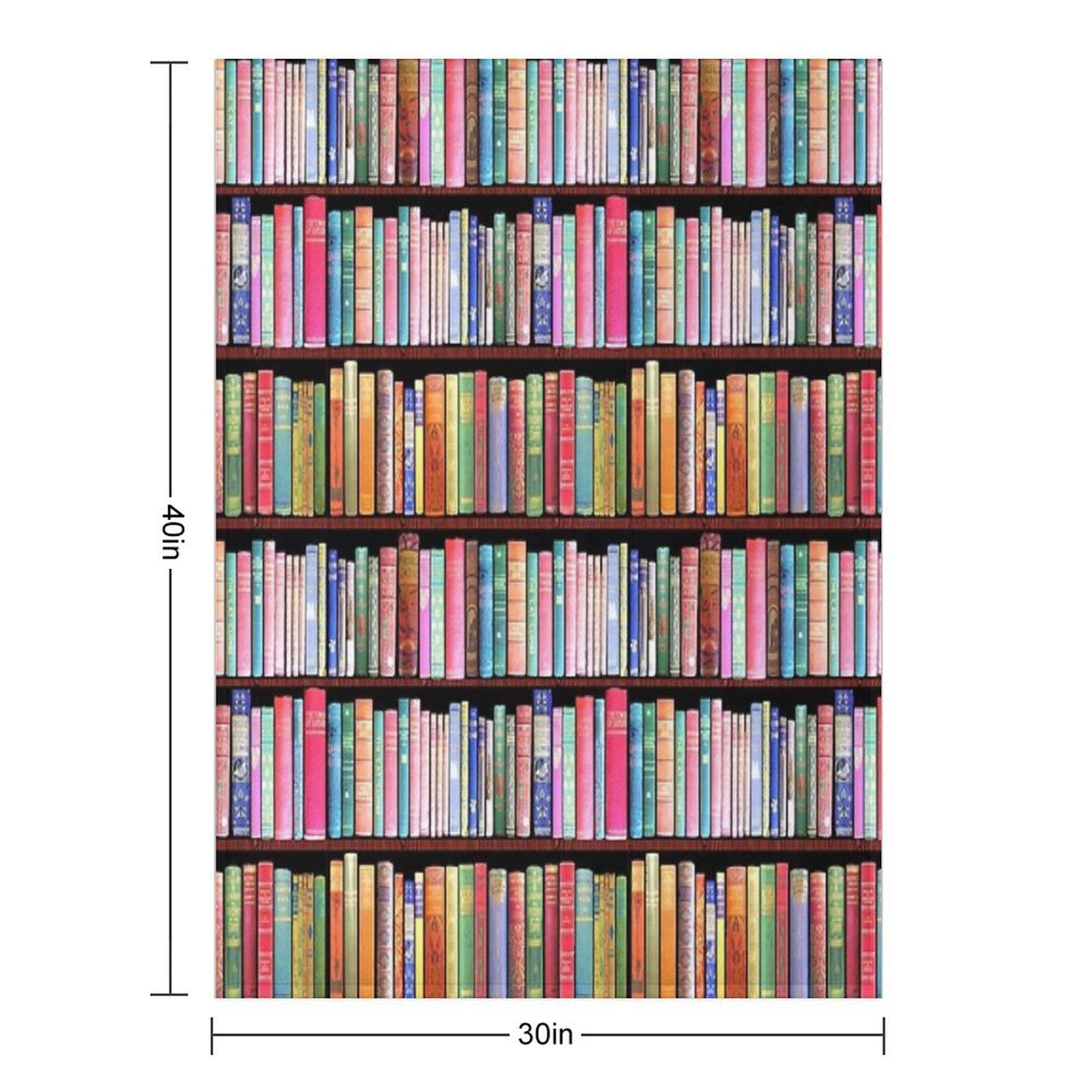 Bookworm Antique Book Library, Vintage Book Shelf Quick-dry Throw Blanket