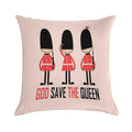 Vintage Funny London Queen Guard United Kingdom Soldier Retro British Souvenir UK Gift Soft Hidden Zipper Throw Pillow