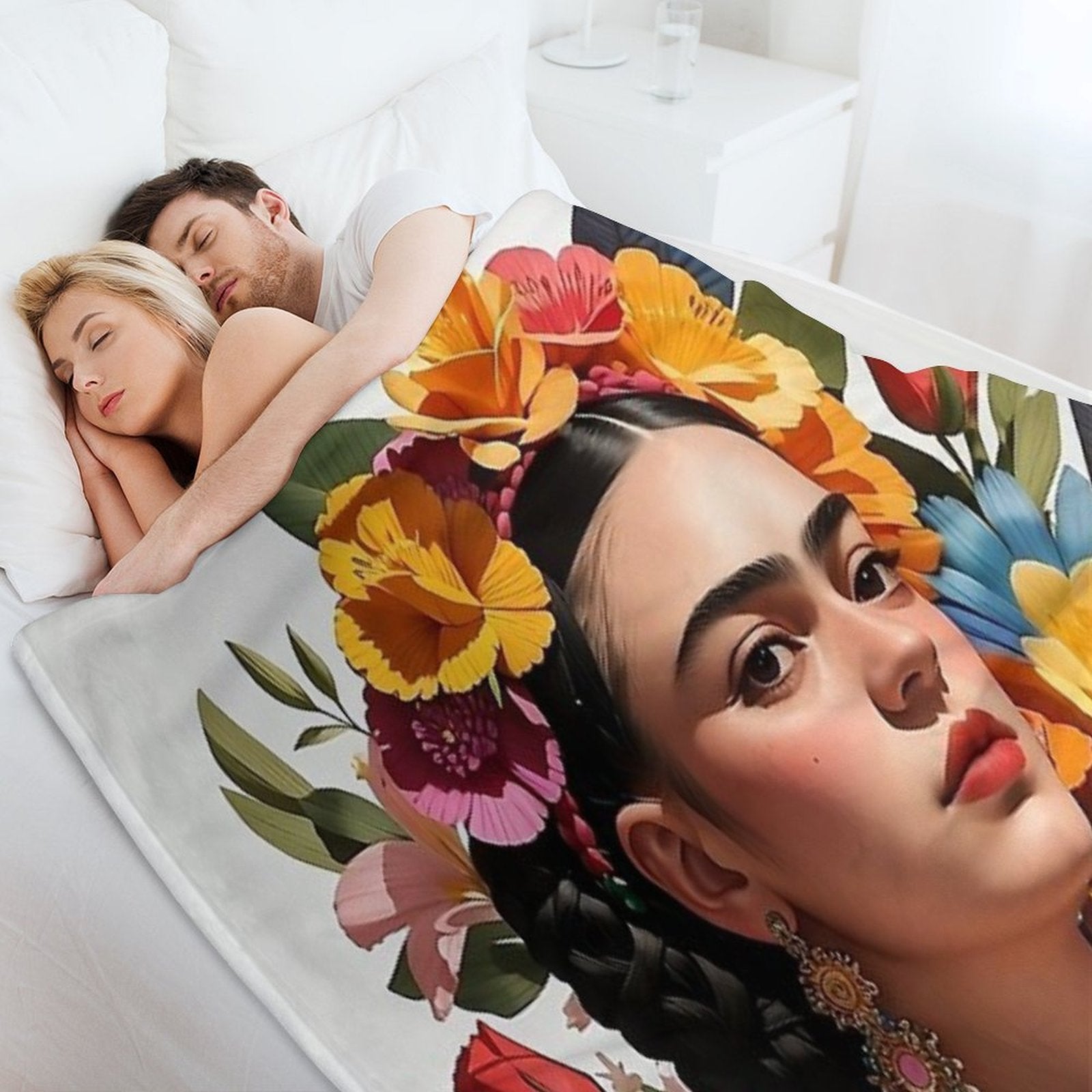 Frida Khalo All The Flowers- 1 Premium Throw Blanket
