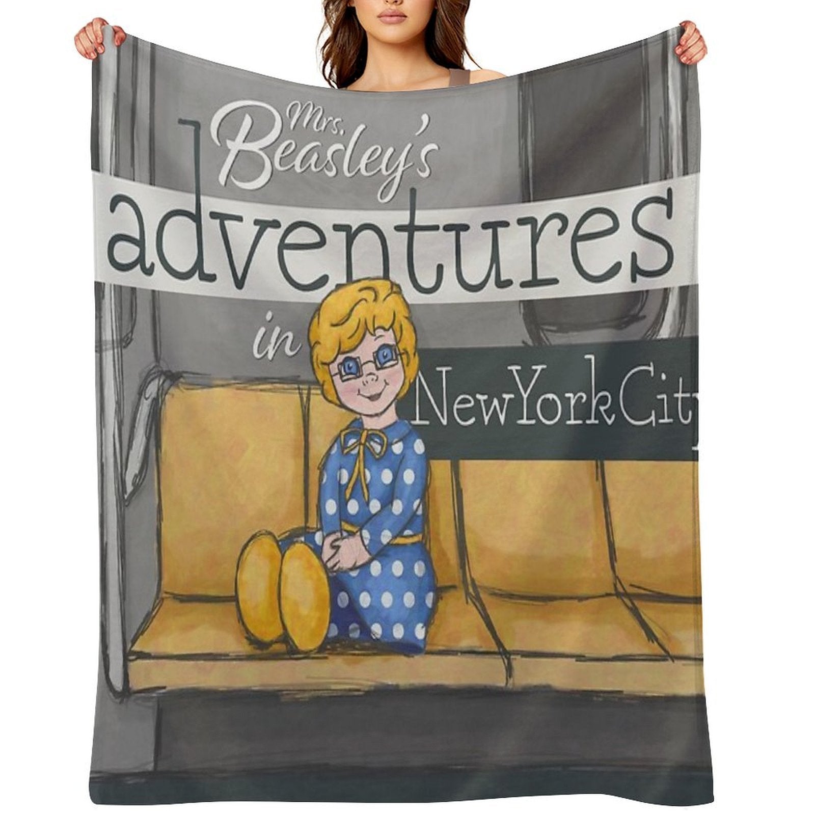 Mrs. Beasley's Adventures Velvety-soft Throw Blanket