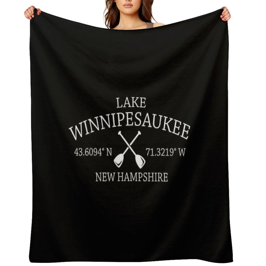 Classic Lake Winnipesaukee Design Comfort Throw Blanket