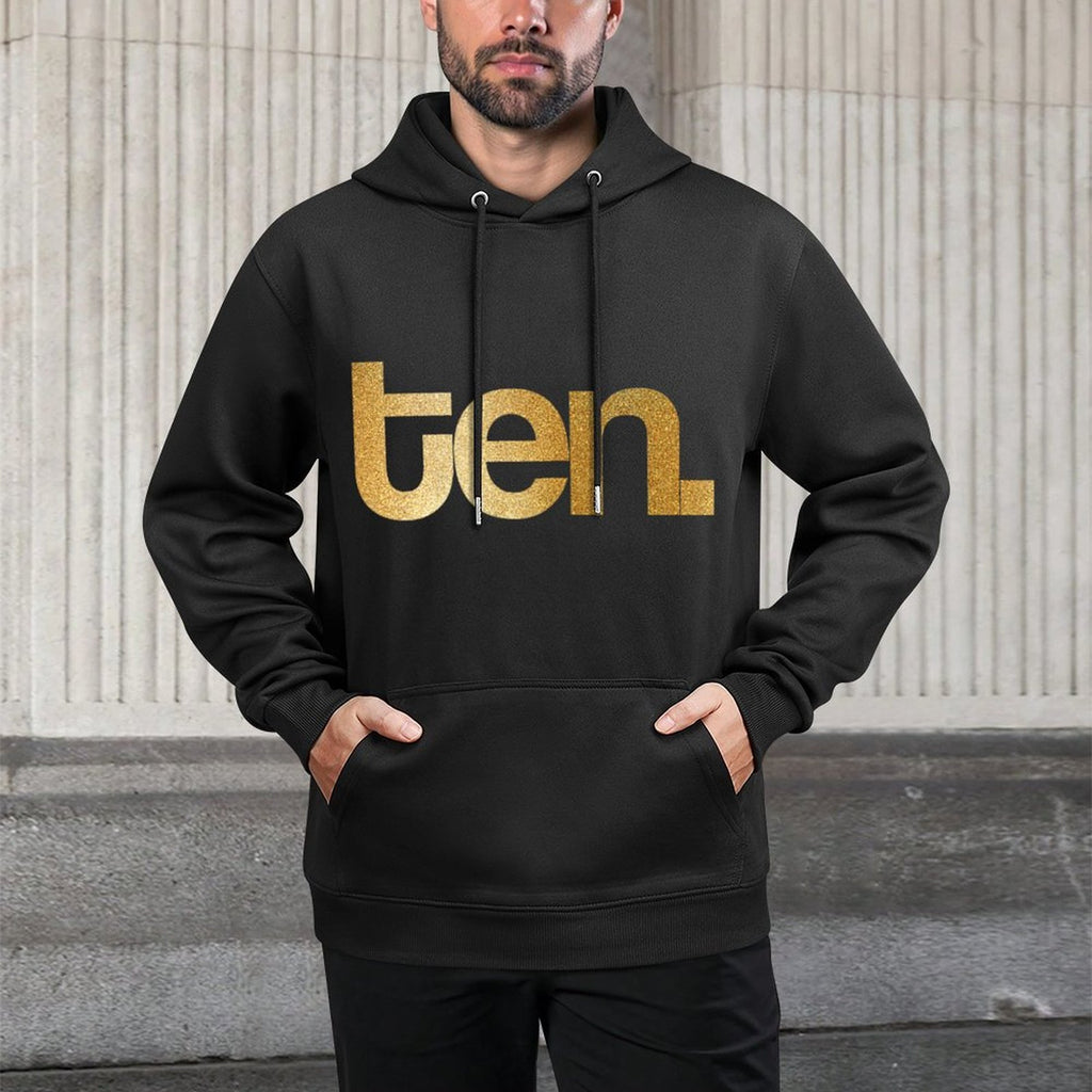 Girls Gold Ten 10th Birthday Versatile Streetwear Hoodie