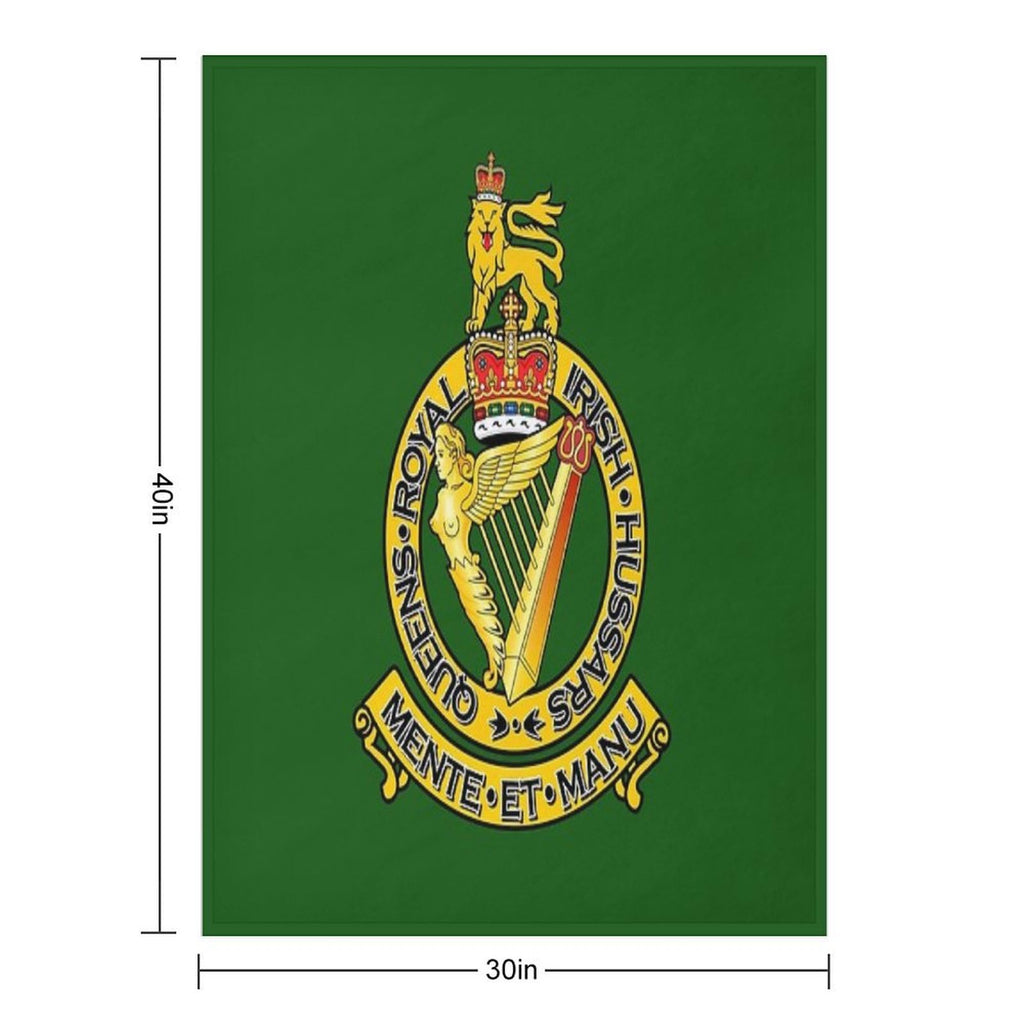 THE QUEEN'S ROYAL IRISH HUSSARS Sustainable Throw Blanket