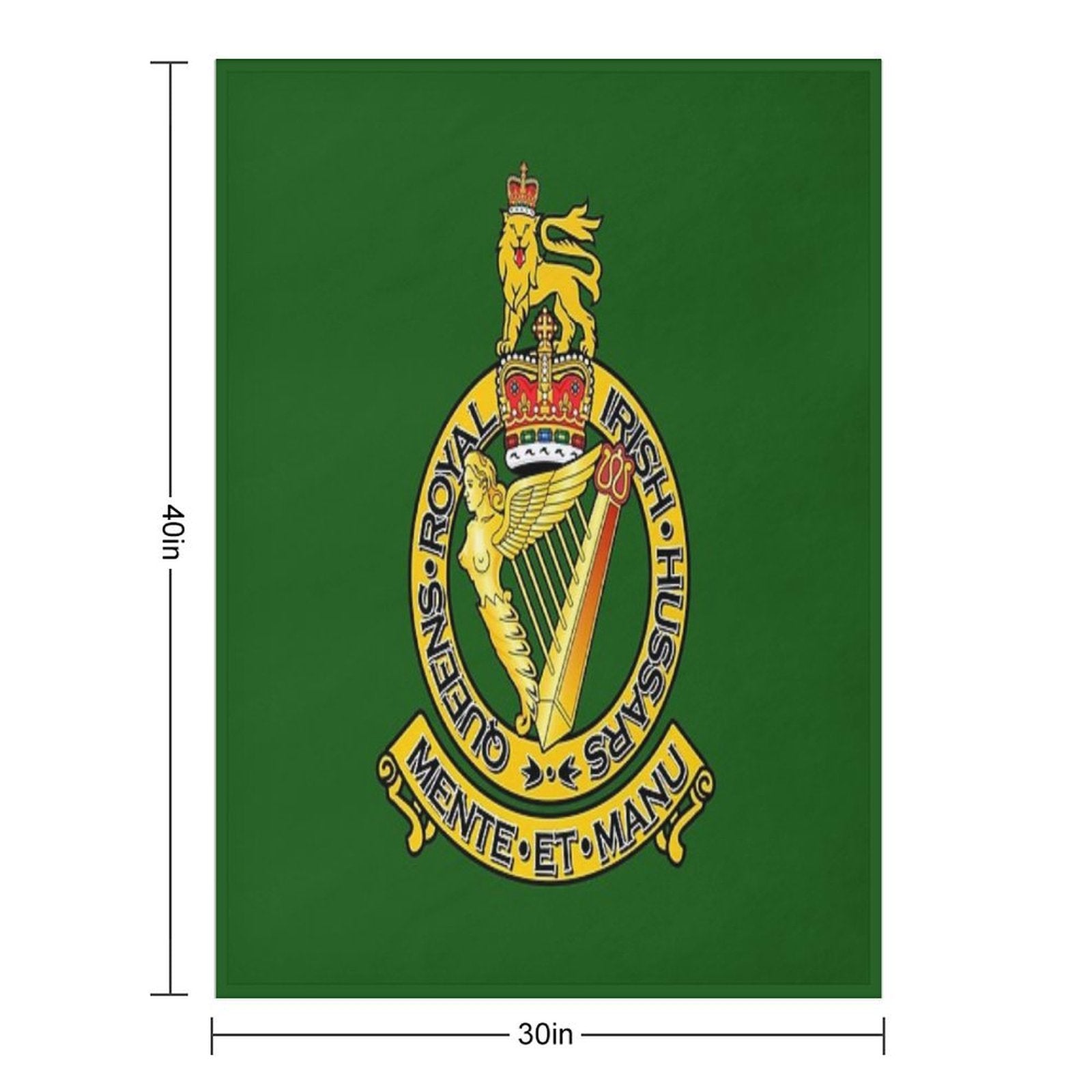 THE QUEEN'S ROYAL IRISH HUSSARS Sustainable Throw Blanket