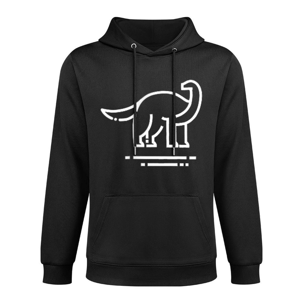 Brontosaurus For Men Women  Kids  Dinosaur Badge Adjustable Hood Hoodie