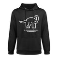 Brontosaurus For Men Women  Kids  Dinosaur Badge Adjustable Hood Hoodie