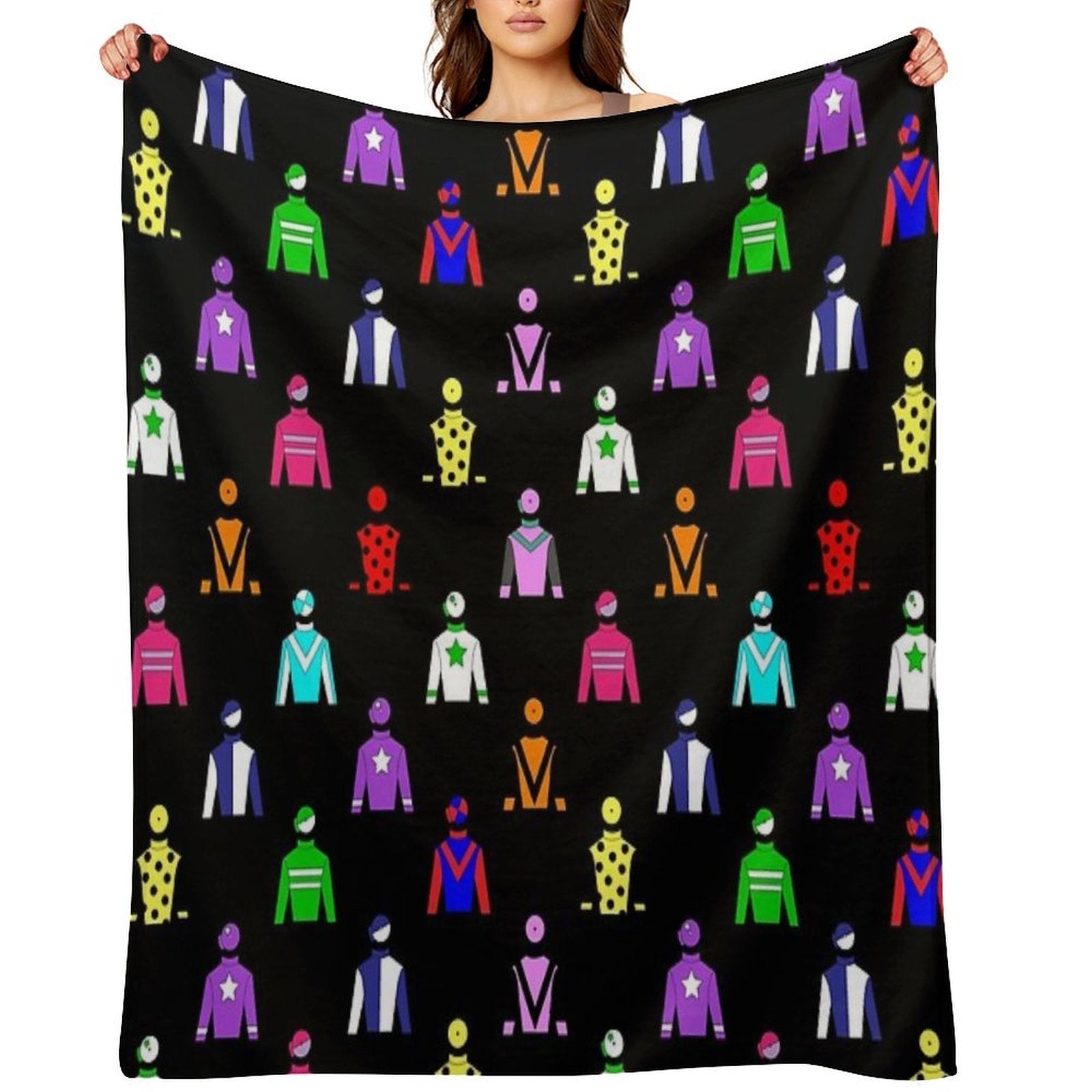 Horse Racing Jockey Silks Durable Throw Blanket