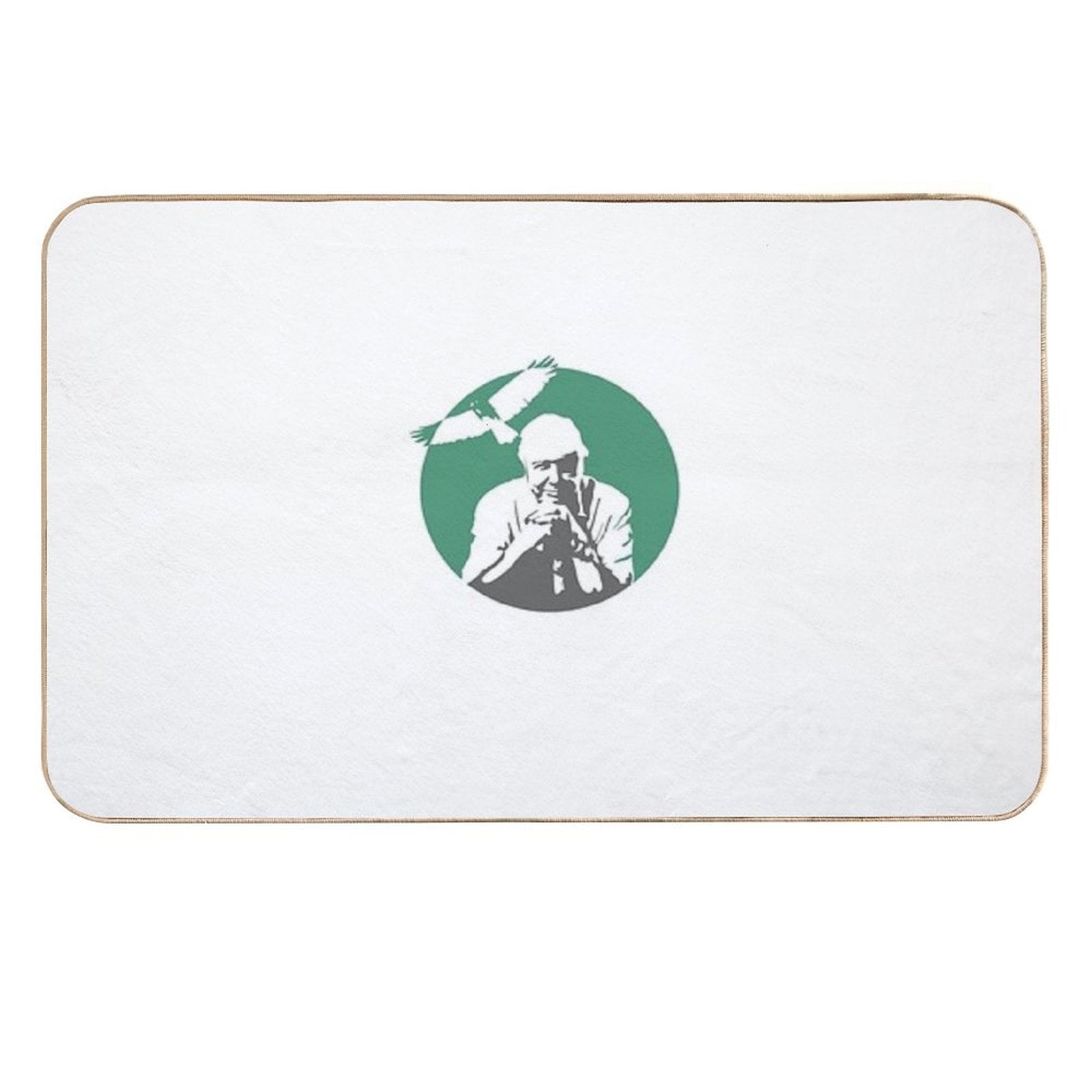 Sir David Attenborough  Fade-Resistant Bath Mat