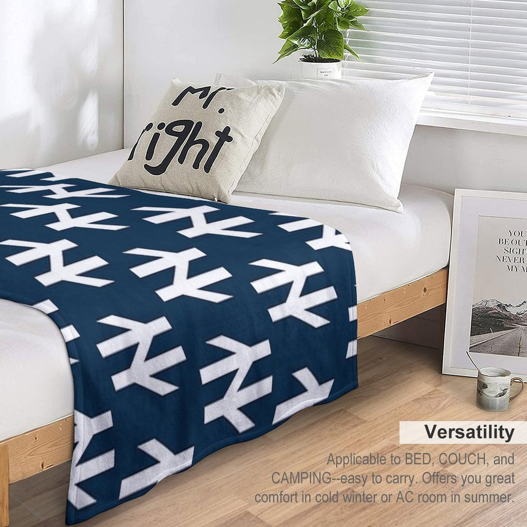 British Rail White Eco-conscious Throw Blanket