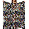 Broadway Musical Theatre Logos - Hand Drawn Sustainable Throw Blanket