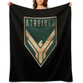 Dune - House Atreides Badge Inverted (Dark Image) - Plush Throw Blanket