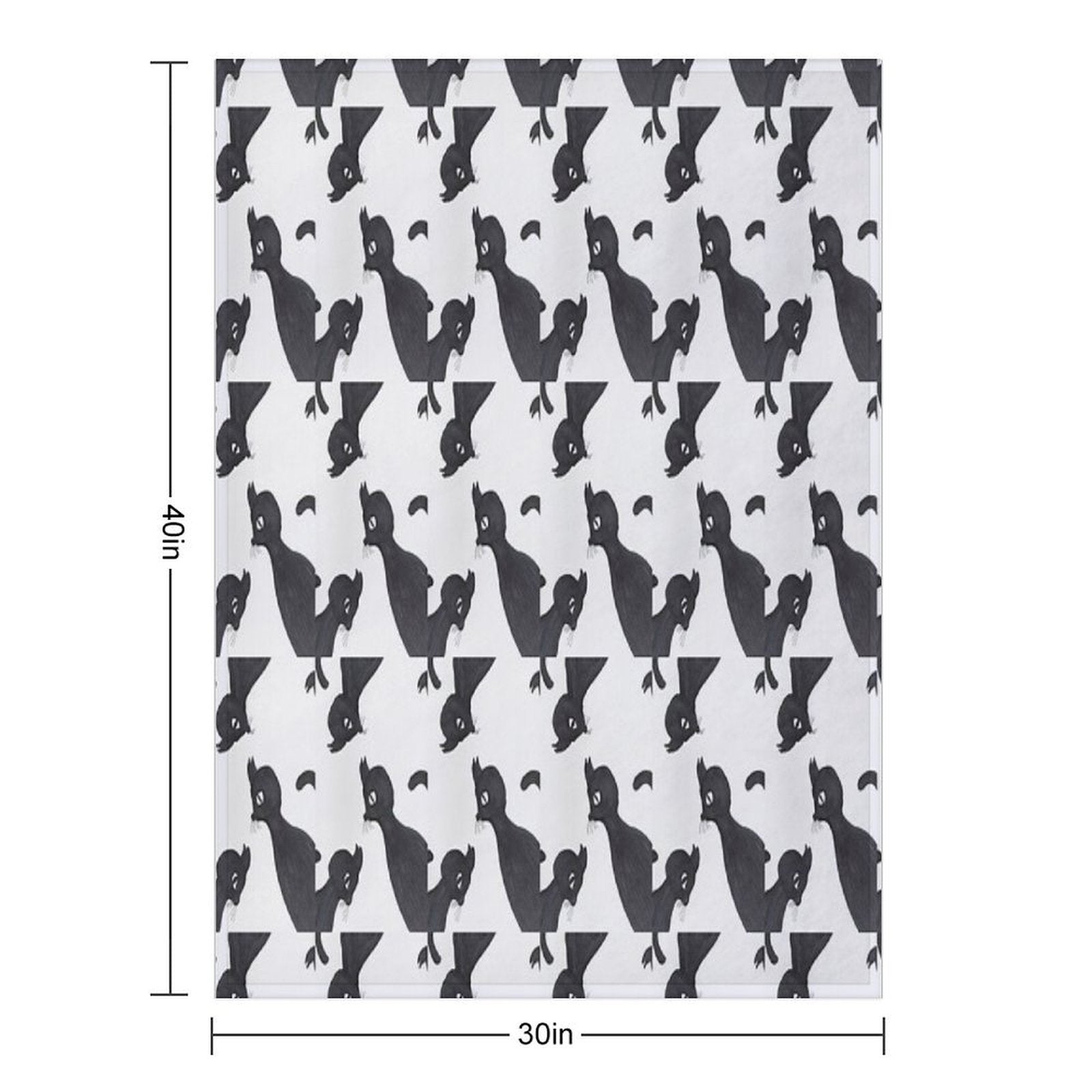 BLACK CAT・5 Easy Care Throw Blanket