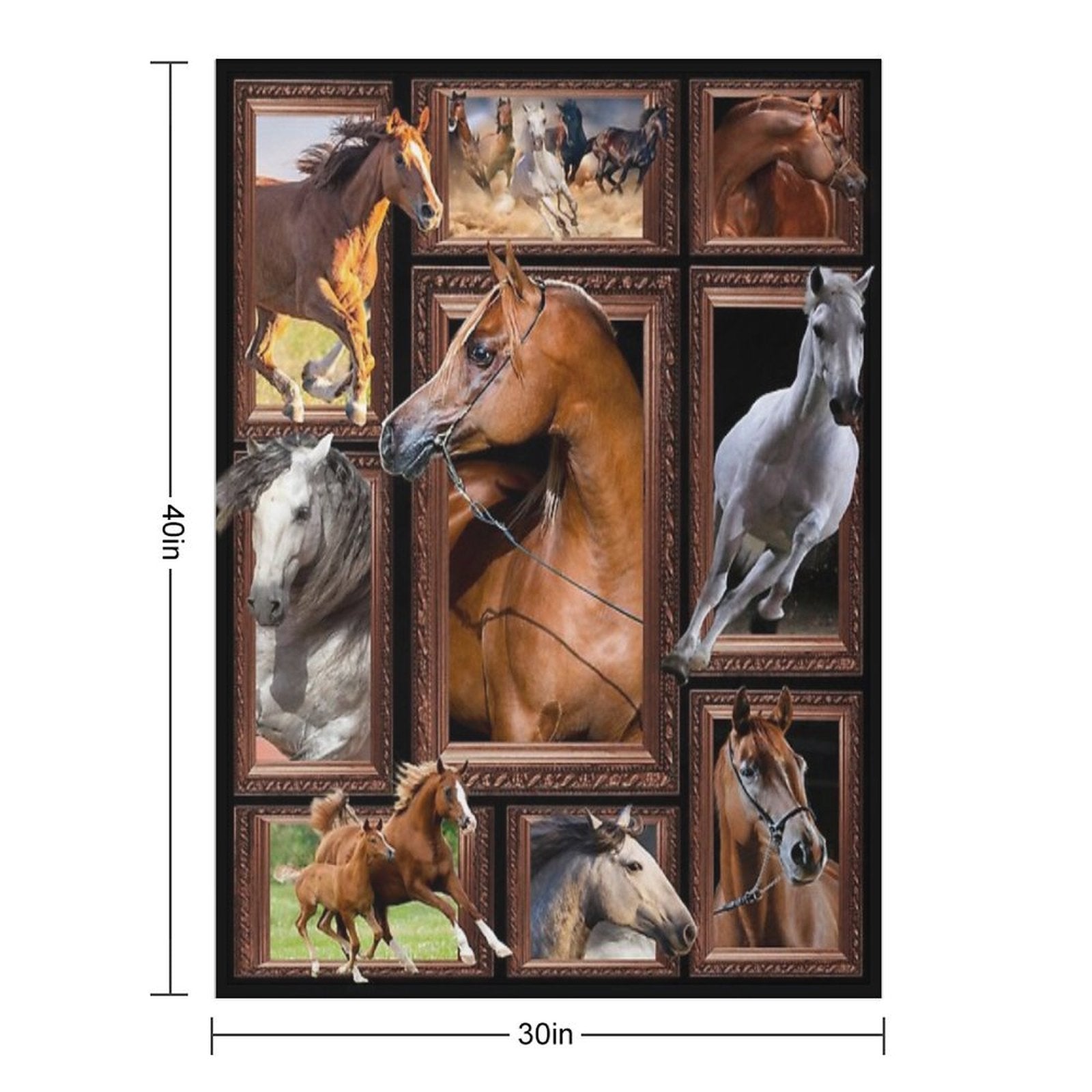 Horse Arabian Horses Blanket Sustainable Throw Blanket