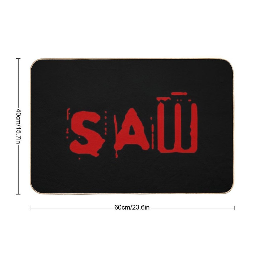 Saw Movie Logo Horror  Rapid-Drying Bath Mat