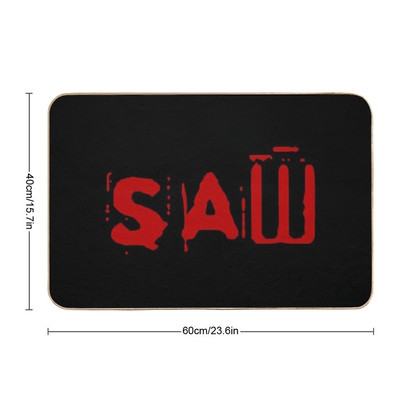 Saw Movie Logo Horror  Rapid-Drying Bath Mat