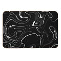 Marble Liquid Black Texture  Non-Slip Bath Mat