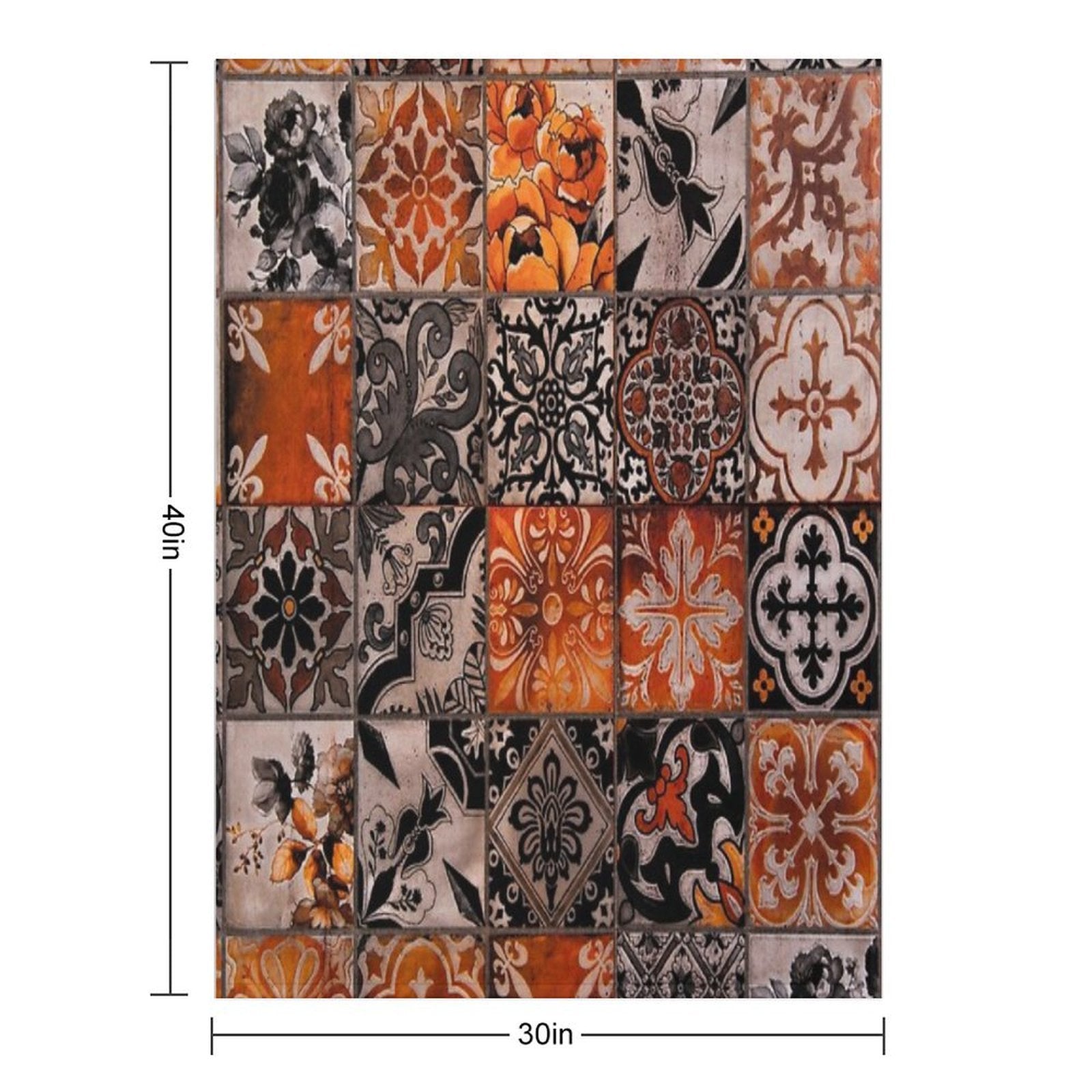 Tiles Velvety-soft Throw Blanket