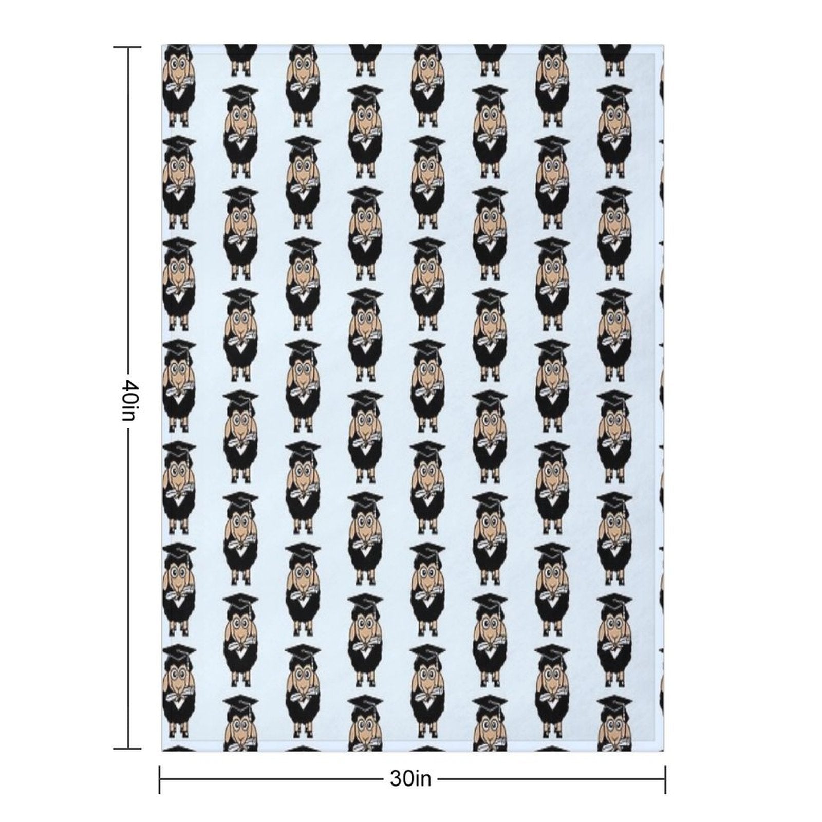 Sheep High School Certificate College Graduation Shrink-resistant Throw Blanket