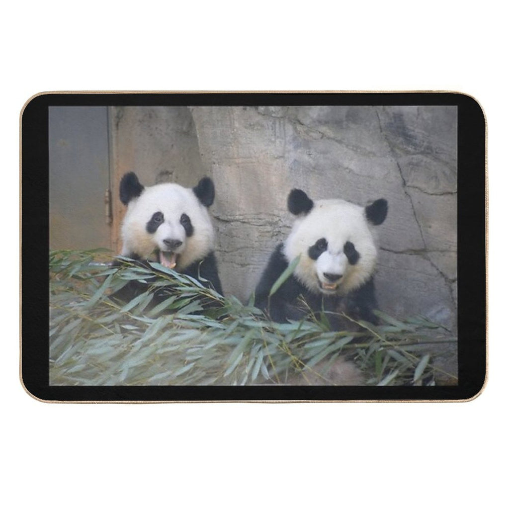 Giant Pandas Ya Lun And Xi Lun at Zoo Atlanta  Rapid-Drying Bath Mat