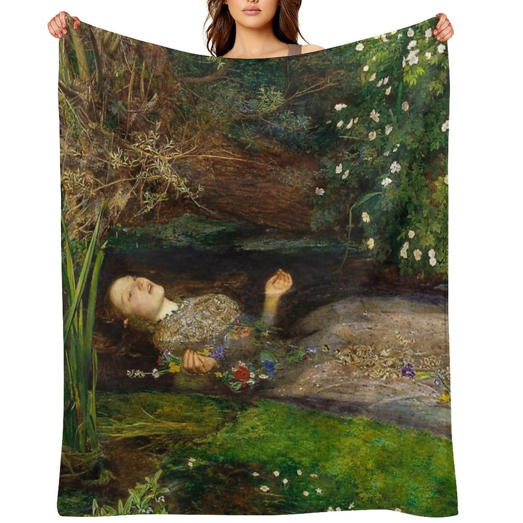 Ophelia Painting by John Everett Millais Lightweight Throw Blanket