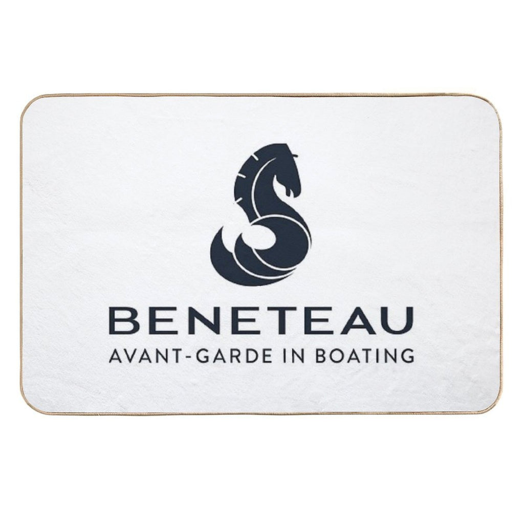 Beneteau Yachts Logo Fishing Boats  Repositionable Bath Mat