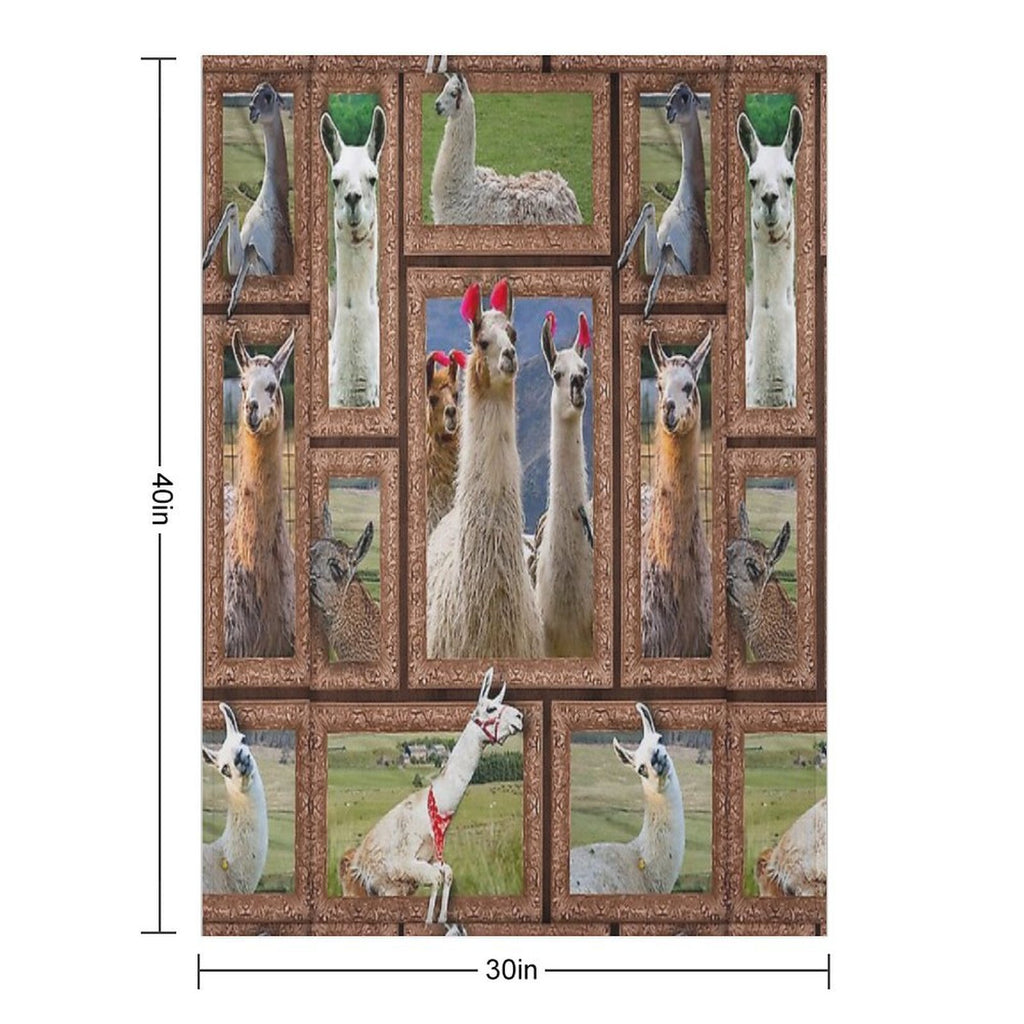 3D Llama-gigapixel Sustainable Throw Blanket