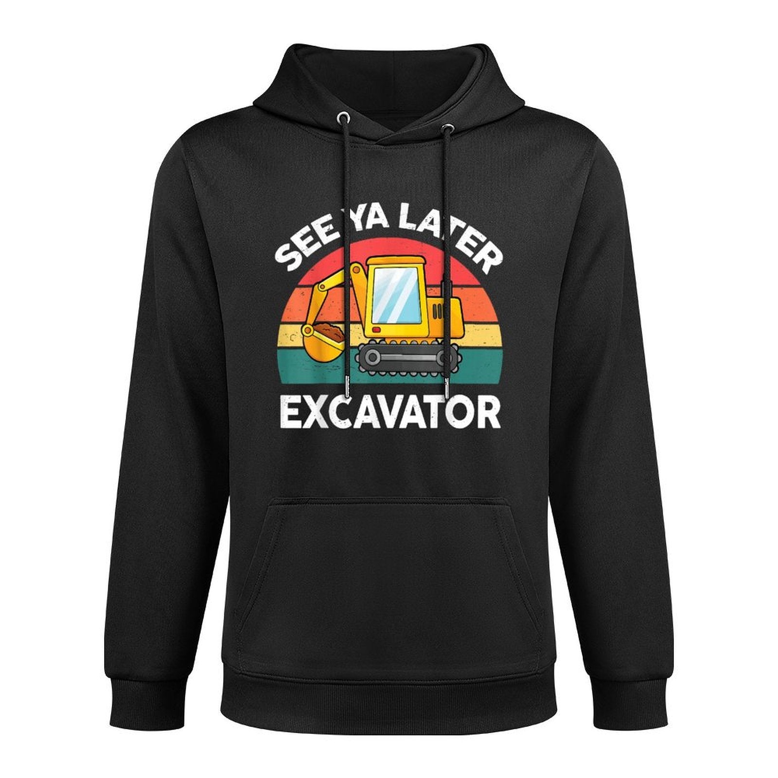 Kids See Ya Later Excavator-Shirt Toddler Boy Construction Shape Retention Hoodie