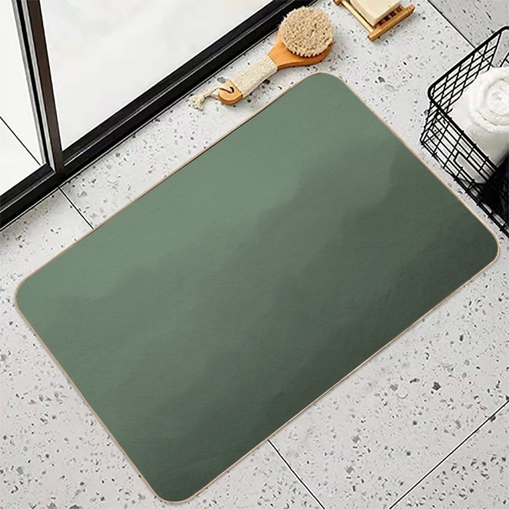 Sage Green Watercolor Ombre Pattern  Stain-Proof Bath Mat