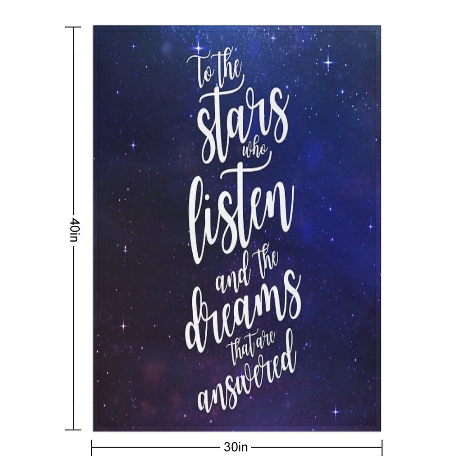To The Stars Who Listen And The Dreams That Are Answered Anti-pilling Throw Blanket