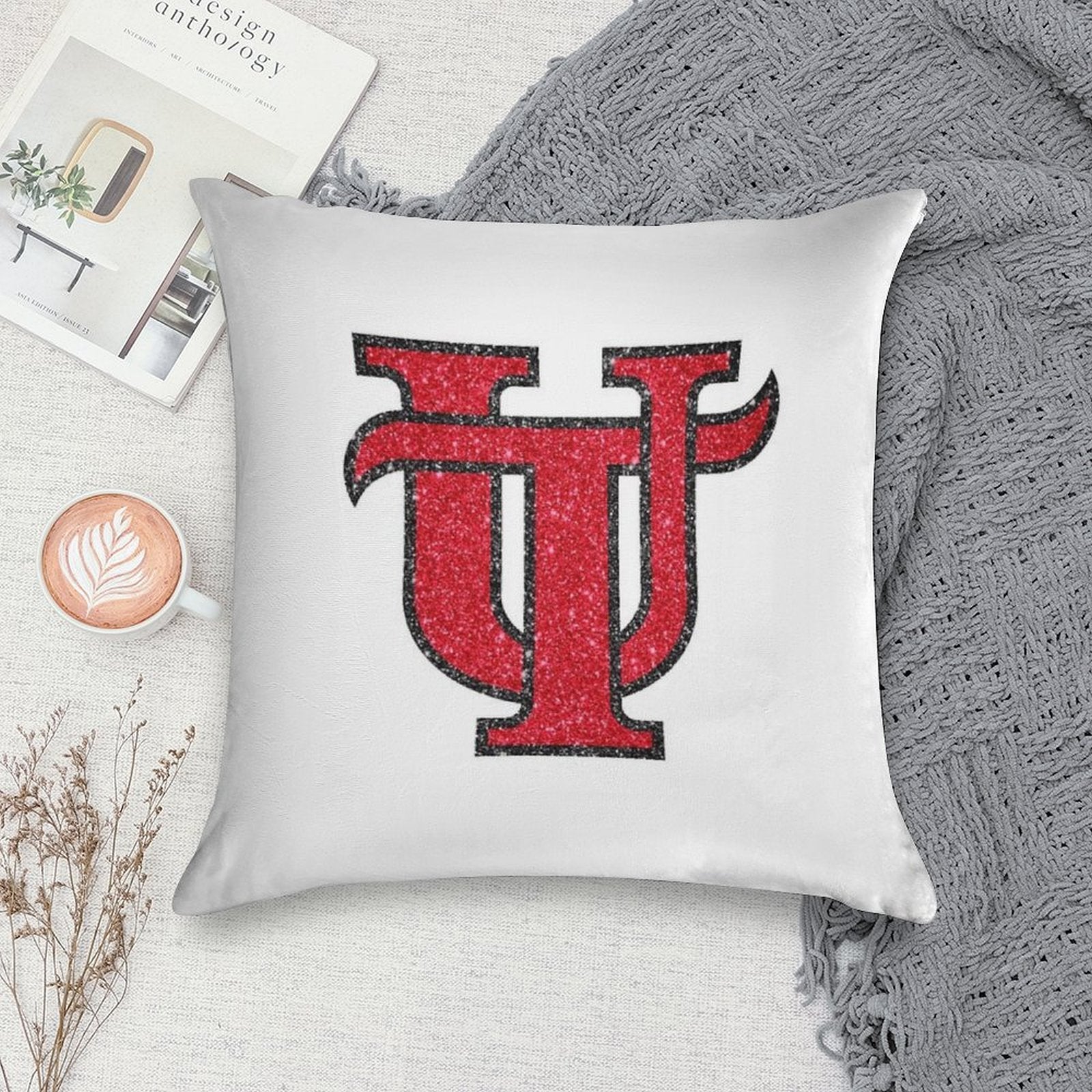 Utampa Glitter Logo Soft Style Accent Throw Pillow