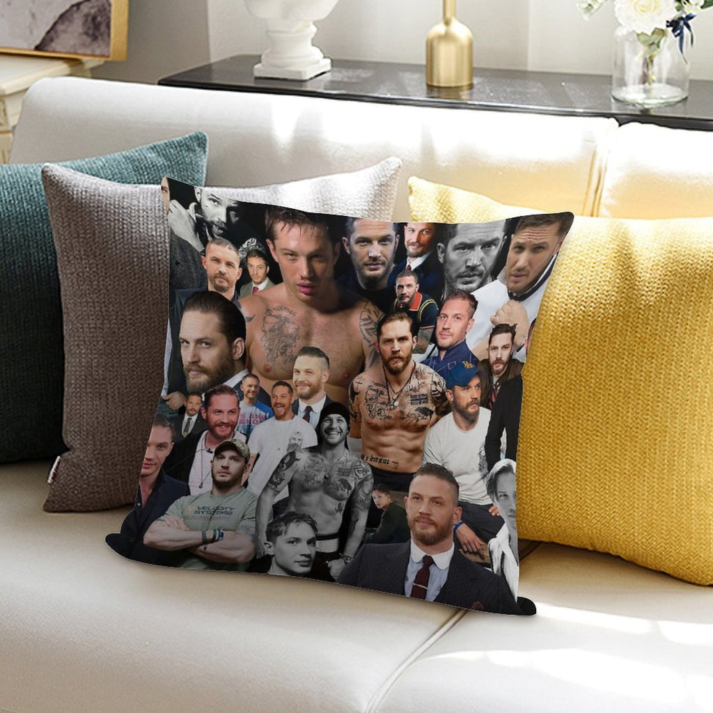 Tom Hardy Soft Hidden Zipper Throw Pillow