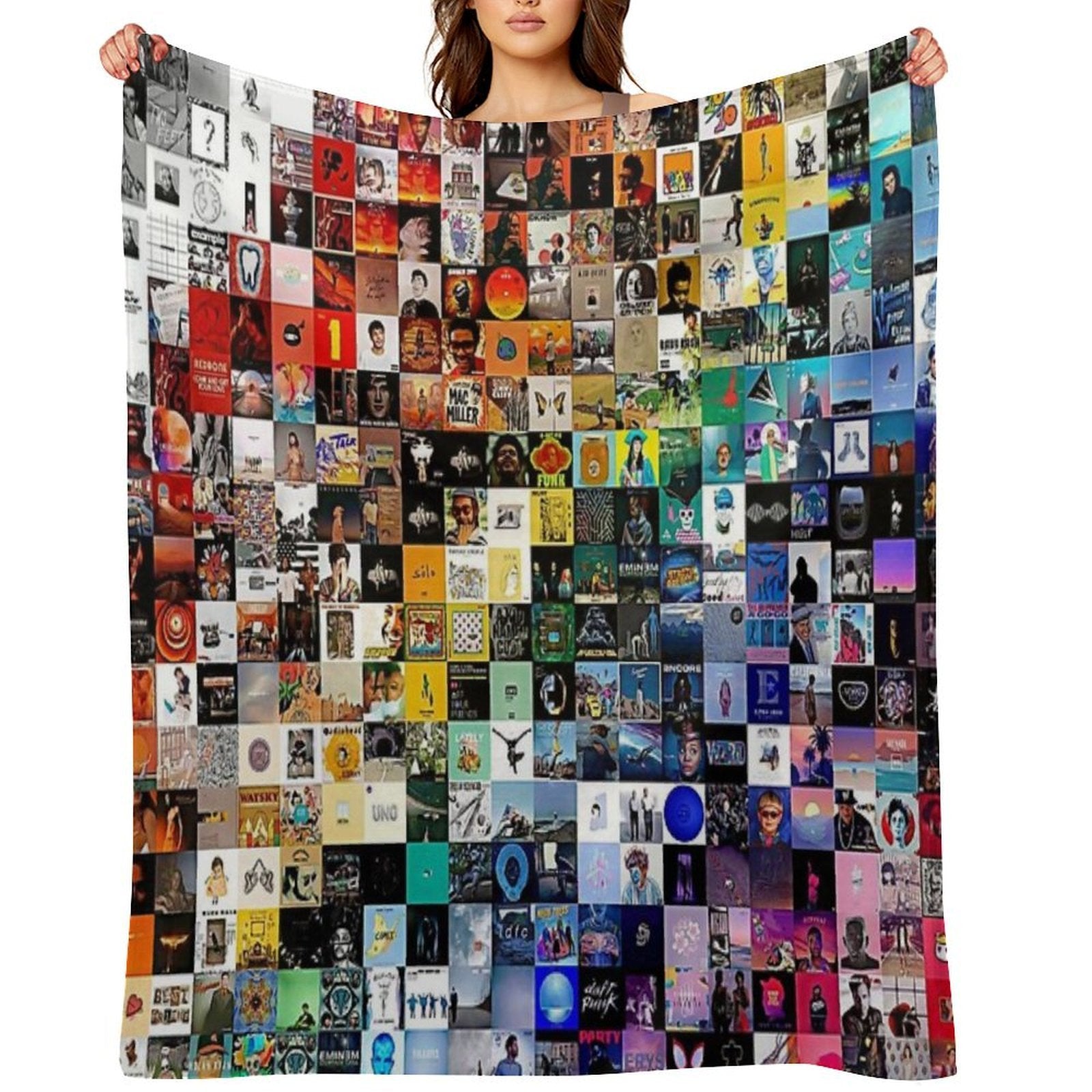 Rainbow Musical Full Album Collage Multi-functional Throw Blanket