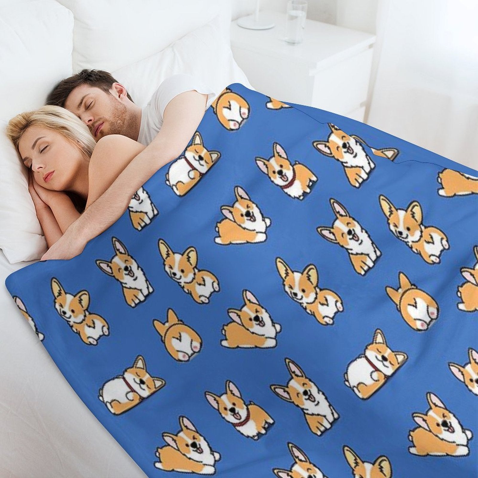 Kawaii Corgi Multi-functional Throw Blanket