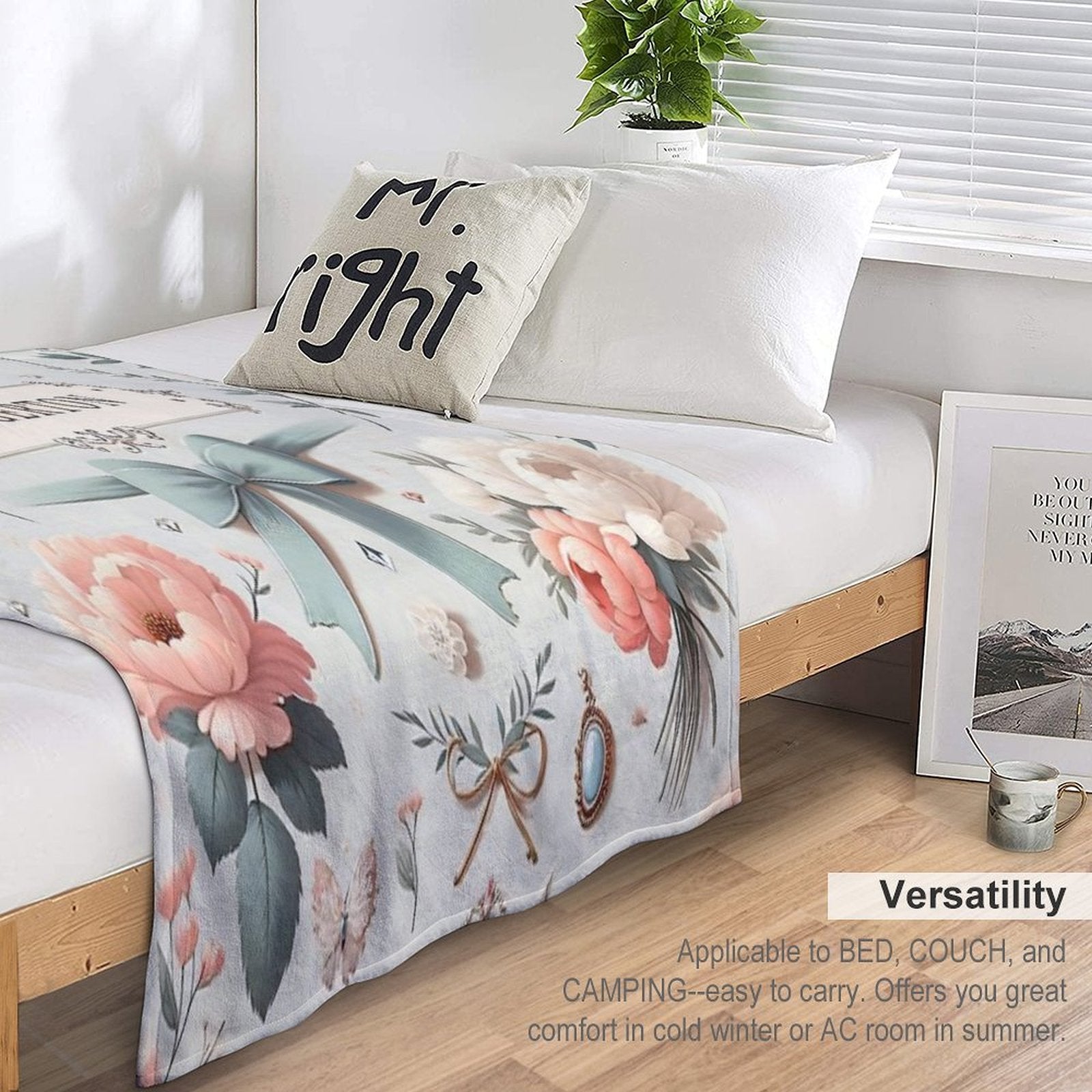 Whimsical World Of Bridgerton Print Compact Throw Blanket
