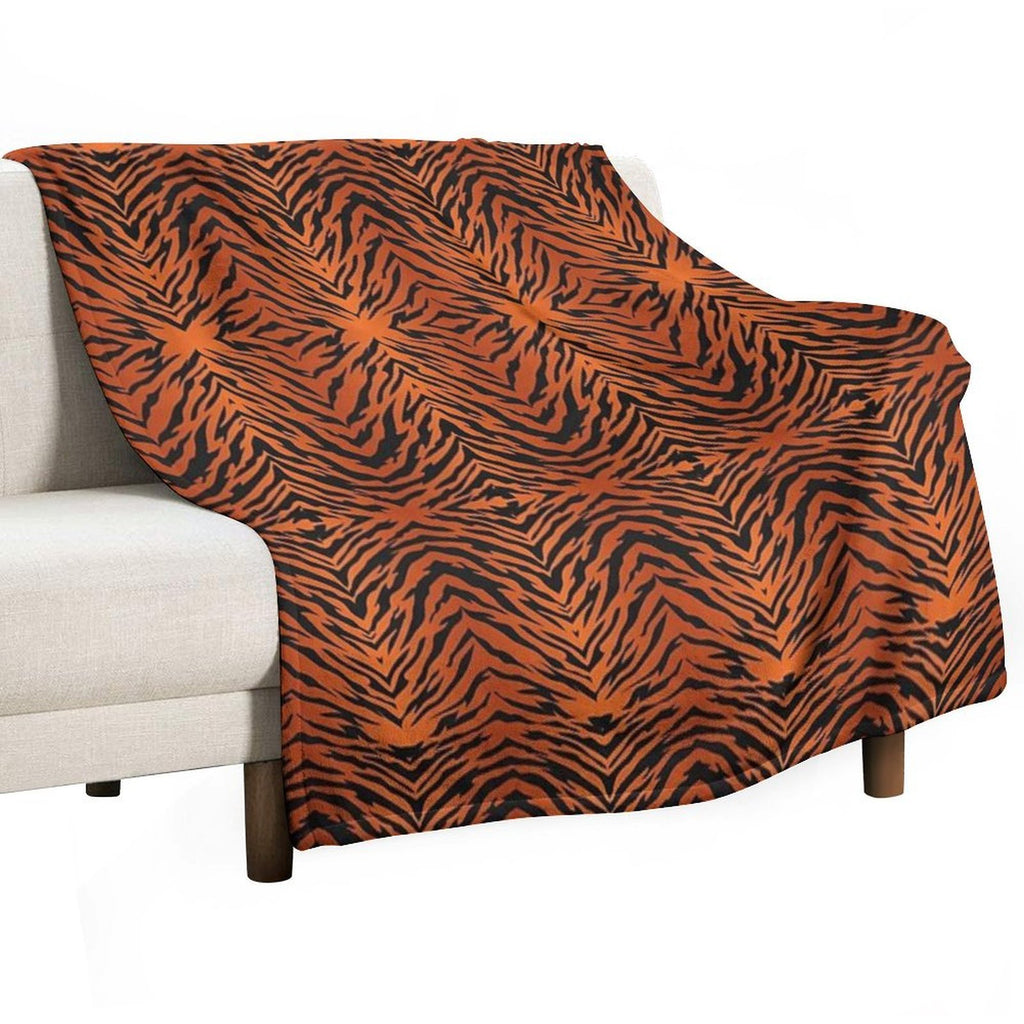 Orange Tiger Costume Versatility Throw Blanket