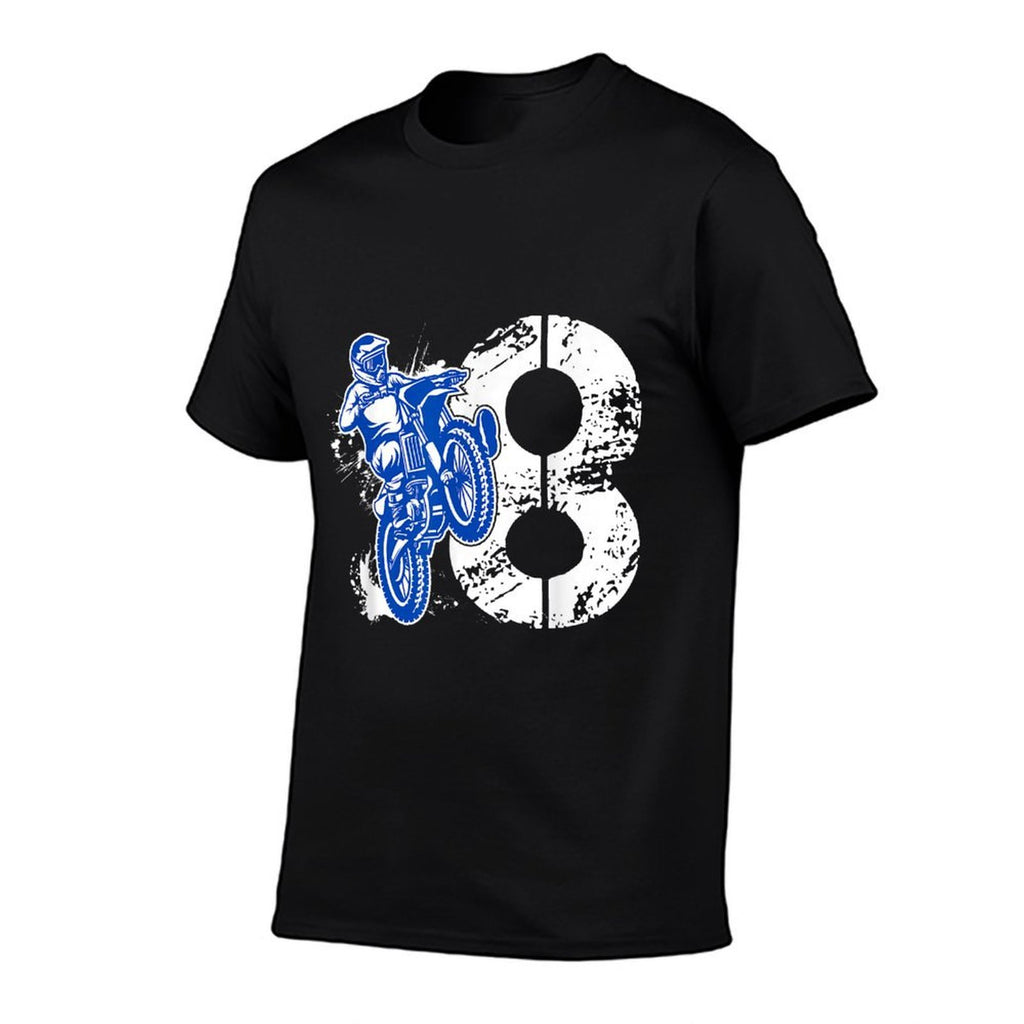 8th Birthday Party Dirt Bike Boy 8 Year Old Dirt Biker  Moisture-wicking T-Shirt