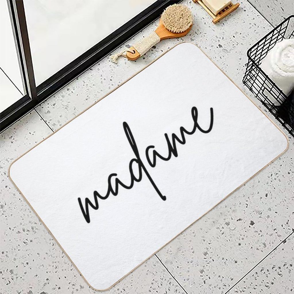 Madame And Monsieur, French Couple Matching Gift  Fade-Resistant Bath Mat