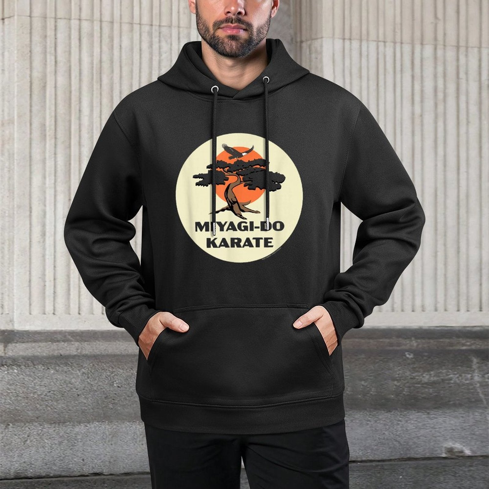Cobra Kai Miyagi-Do Karate Eagle Fang Bonsai Tree Dojo Logo Colorfast Hoodie