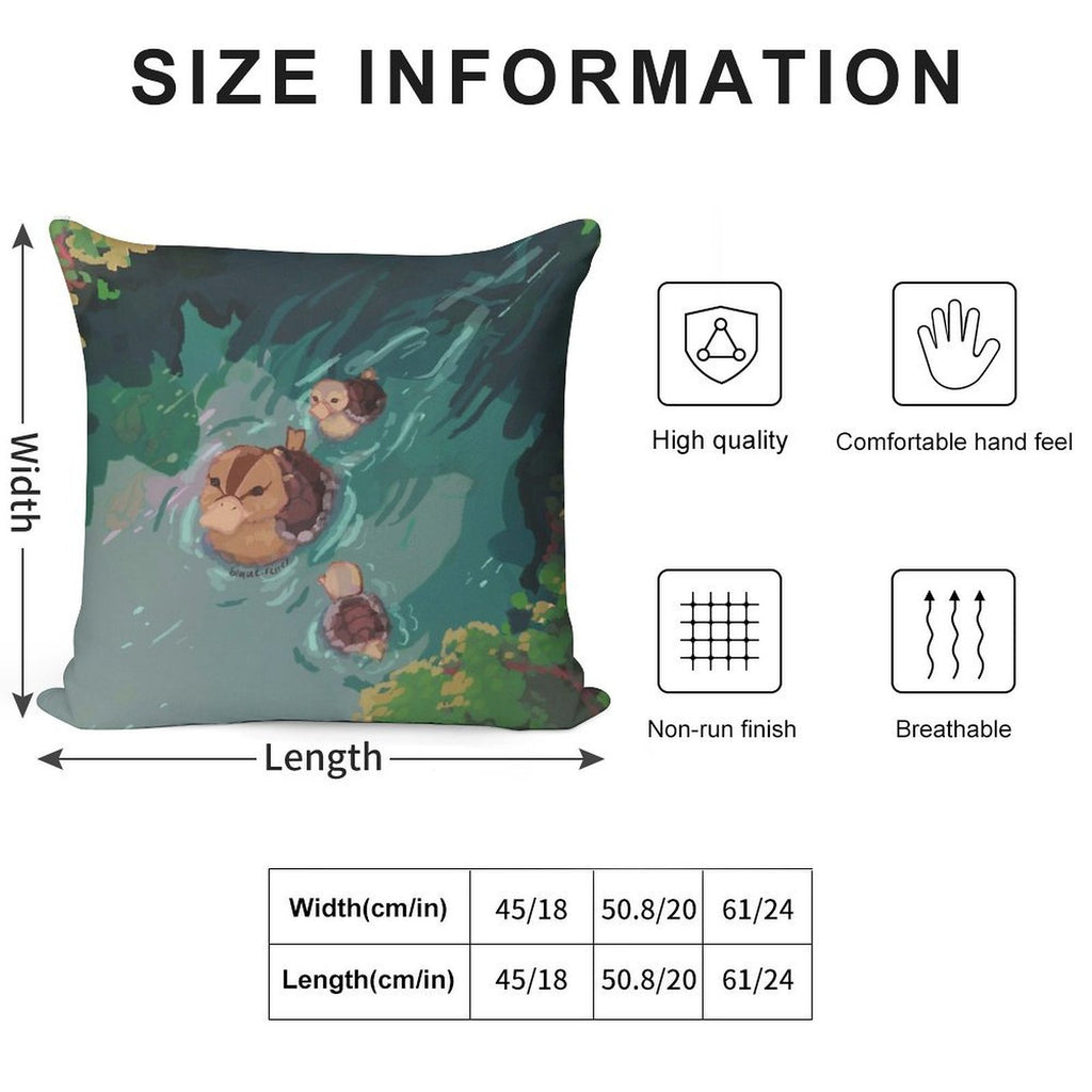 Turtle Duck Pond Avatar The Last Airbender Soft Warmth Comfort Throw Pillow