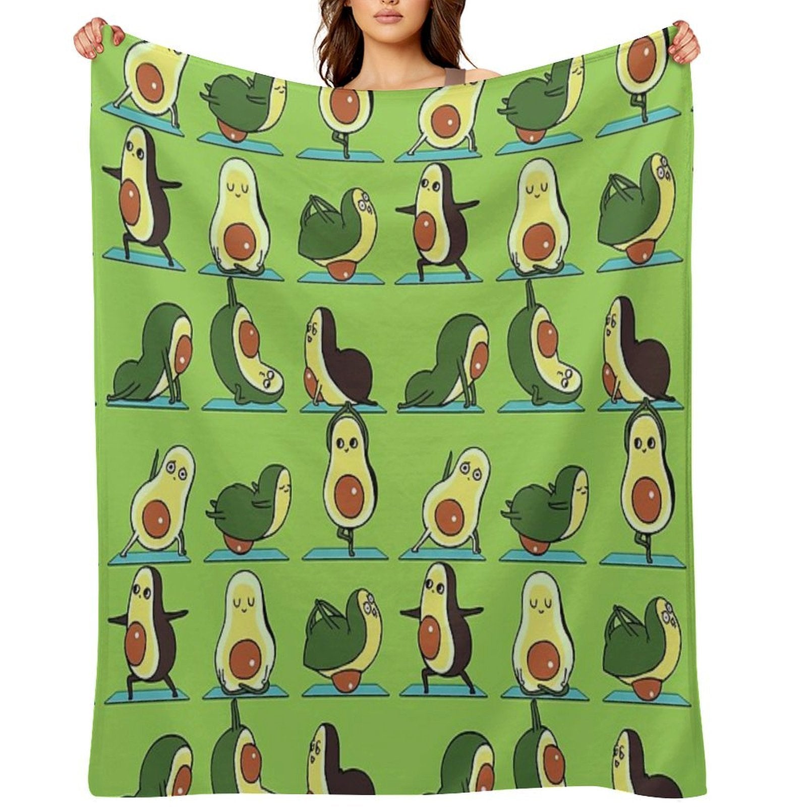 Avocado Yoga Wrinkle-free Throw Blanket