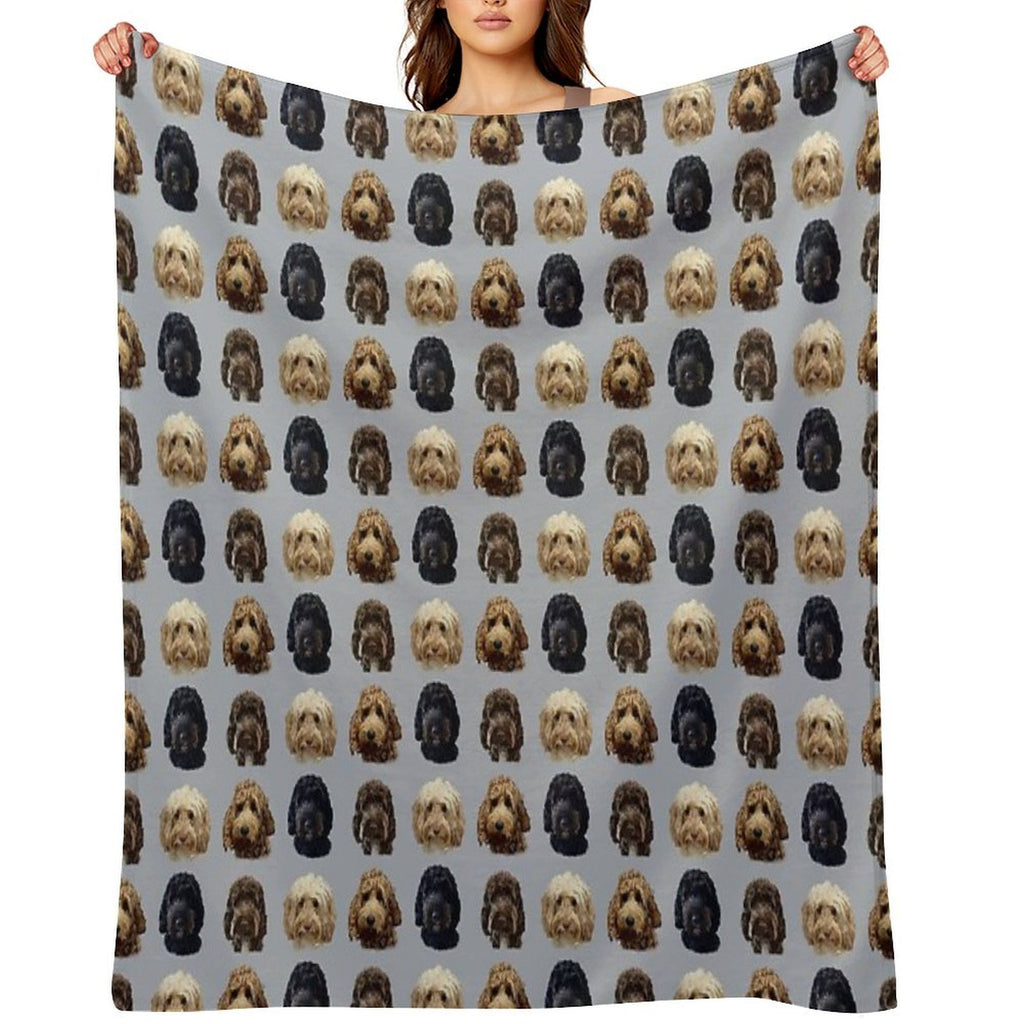Cockapoo Dog Collection Eco-conscious Throw Blanket