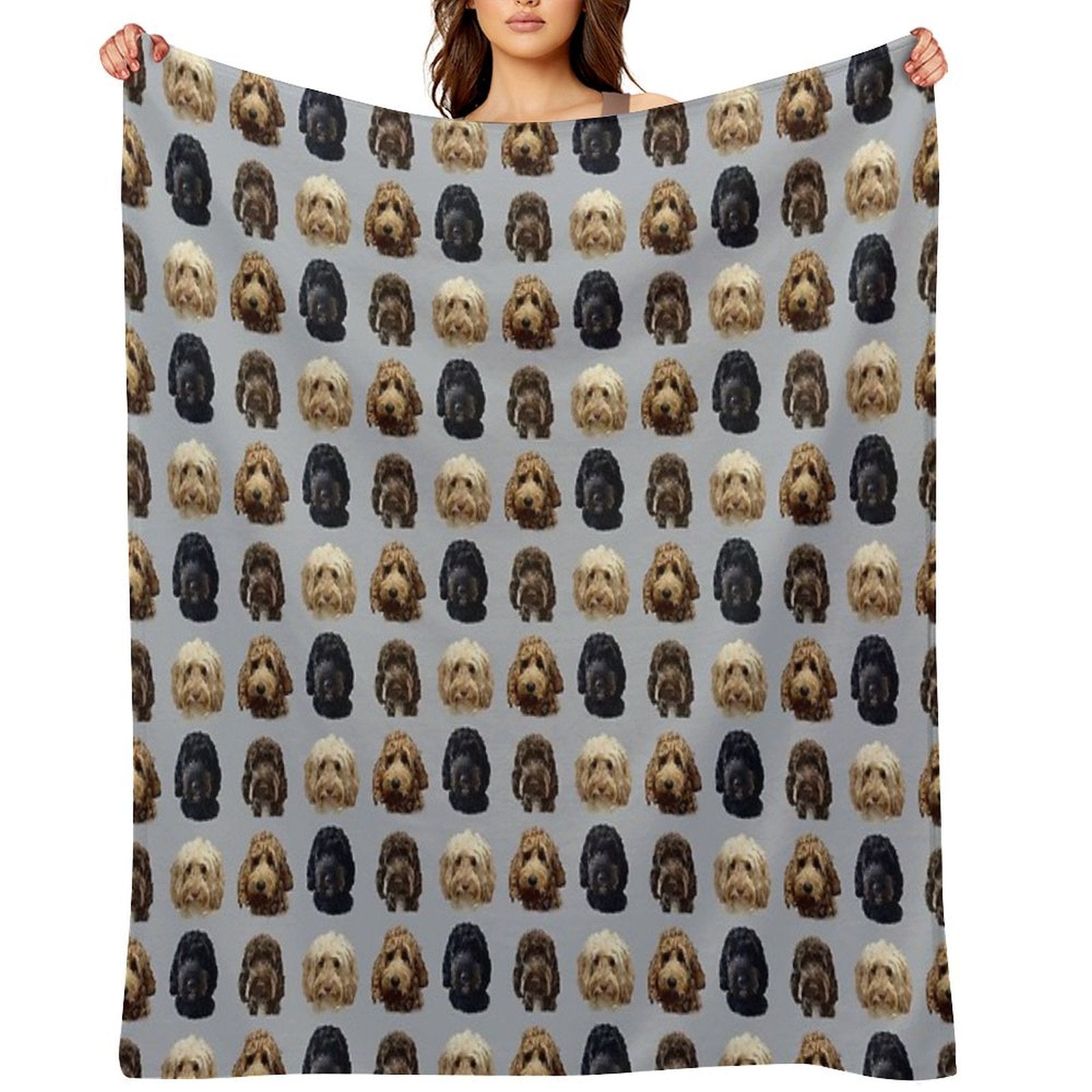 Cockapoo Dog Collection Eco-conscious Throw Blanket