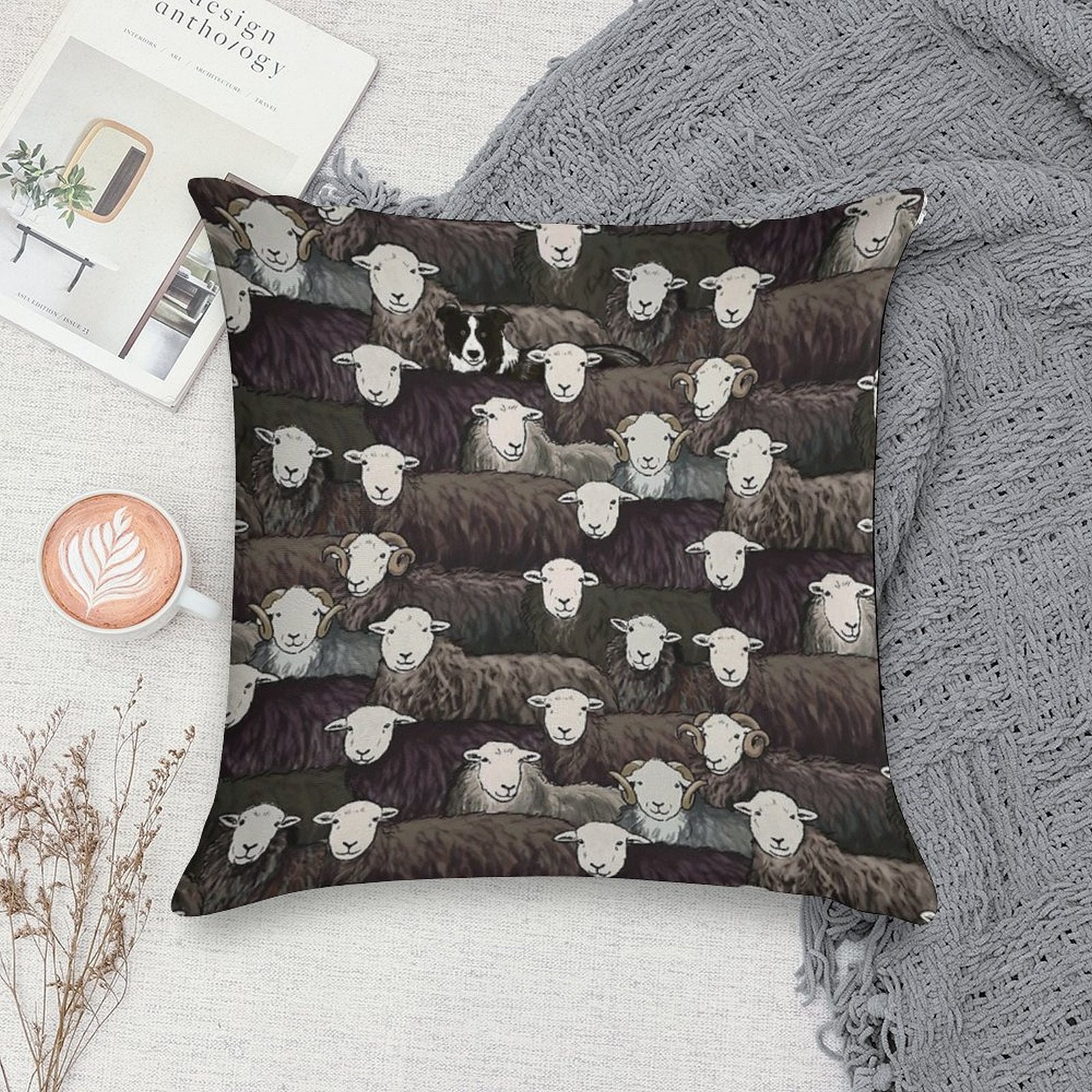 Herdwicks Soft High-Density Material Throw Pillow