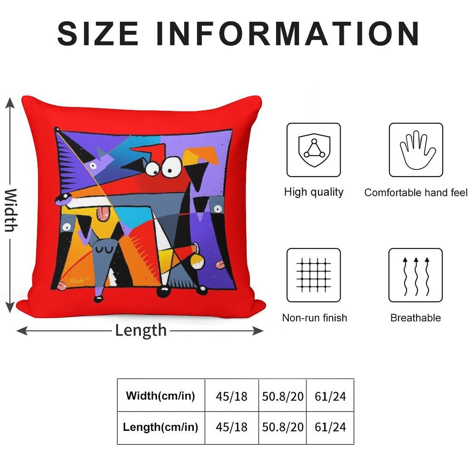 Derpism Soft Short Plush Fabric Throw Pillow