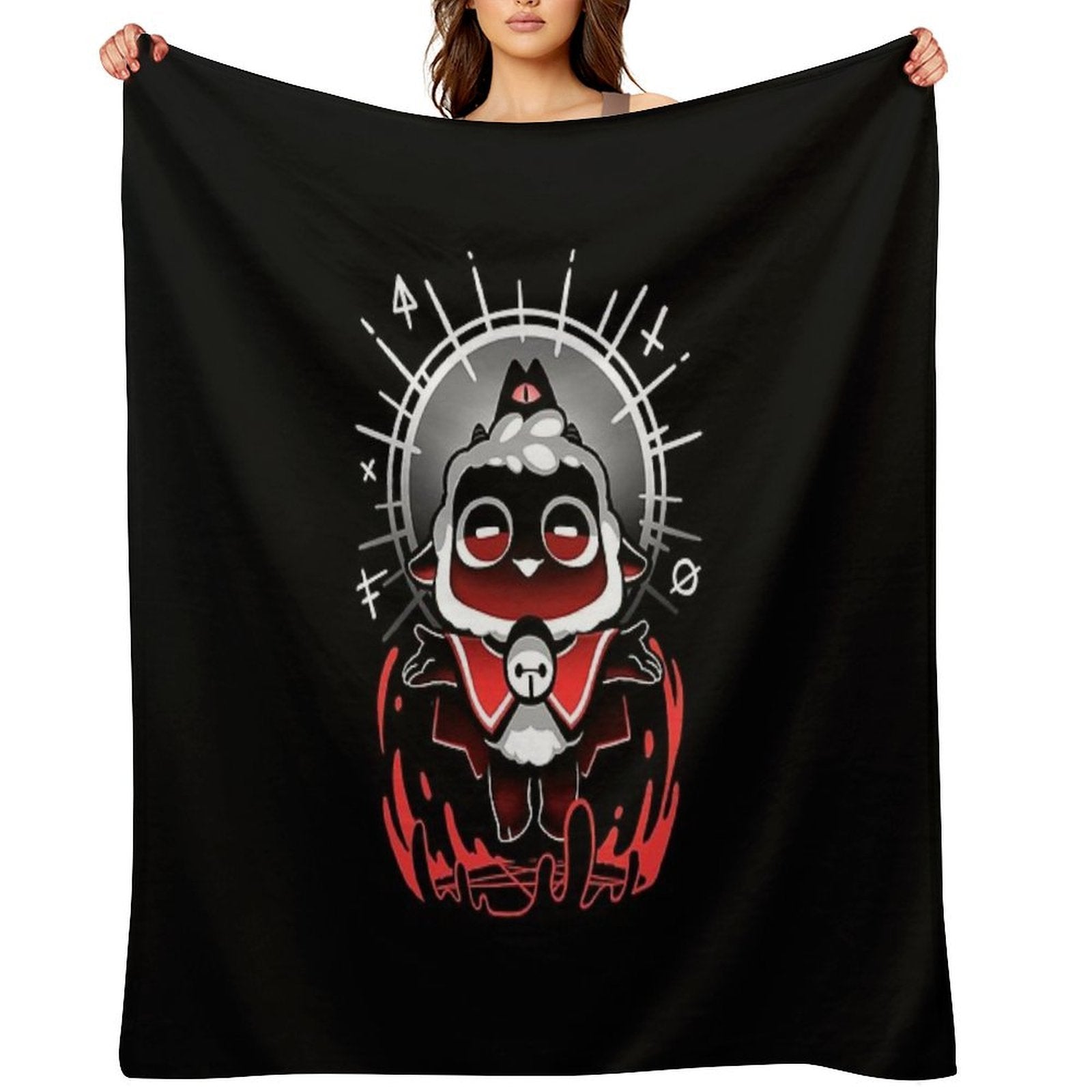 Join The Cult - Cult of The Lamb - Cute Gamer Compact Throw Blanket