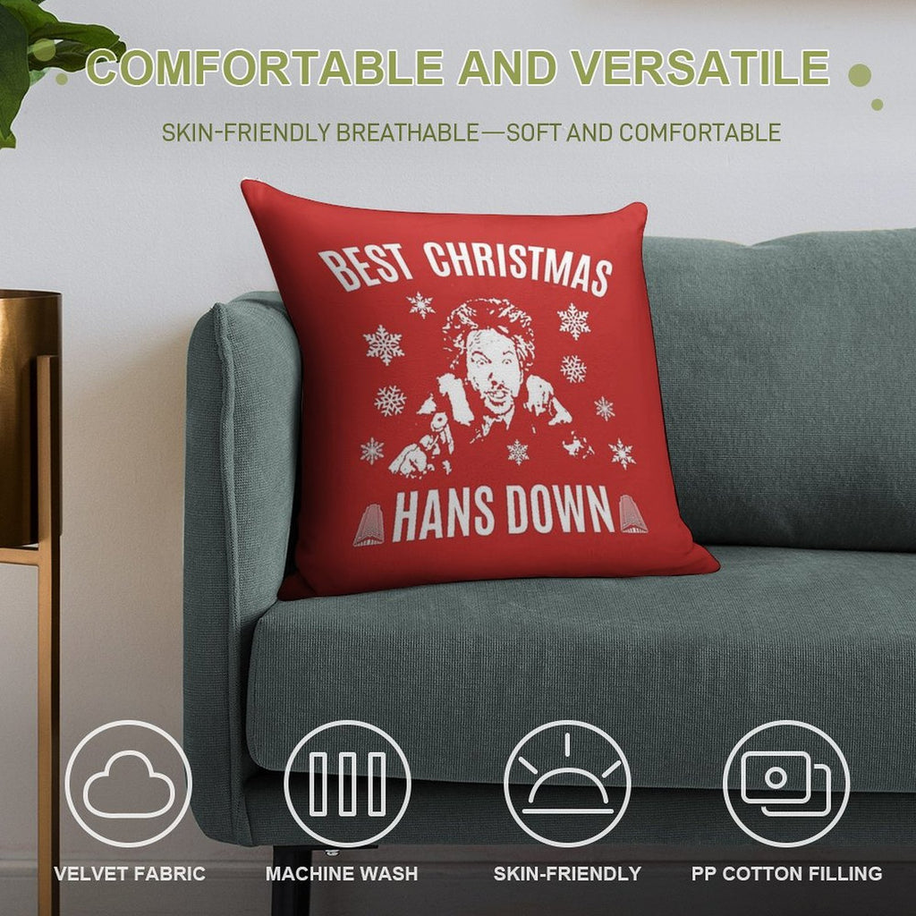 Die Hard Best Christmas Hans Down Soft Bedroom Essential Throw Pillow