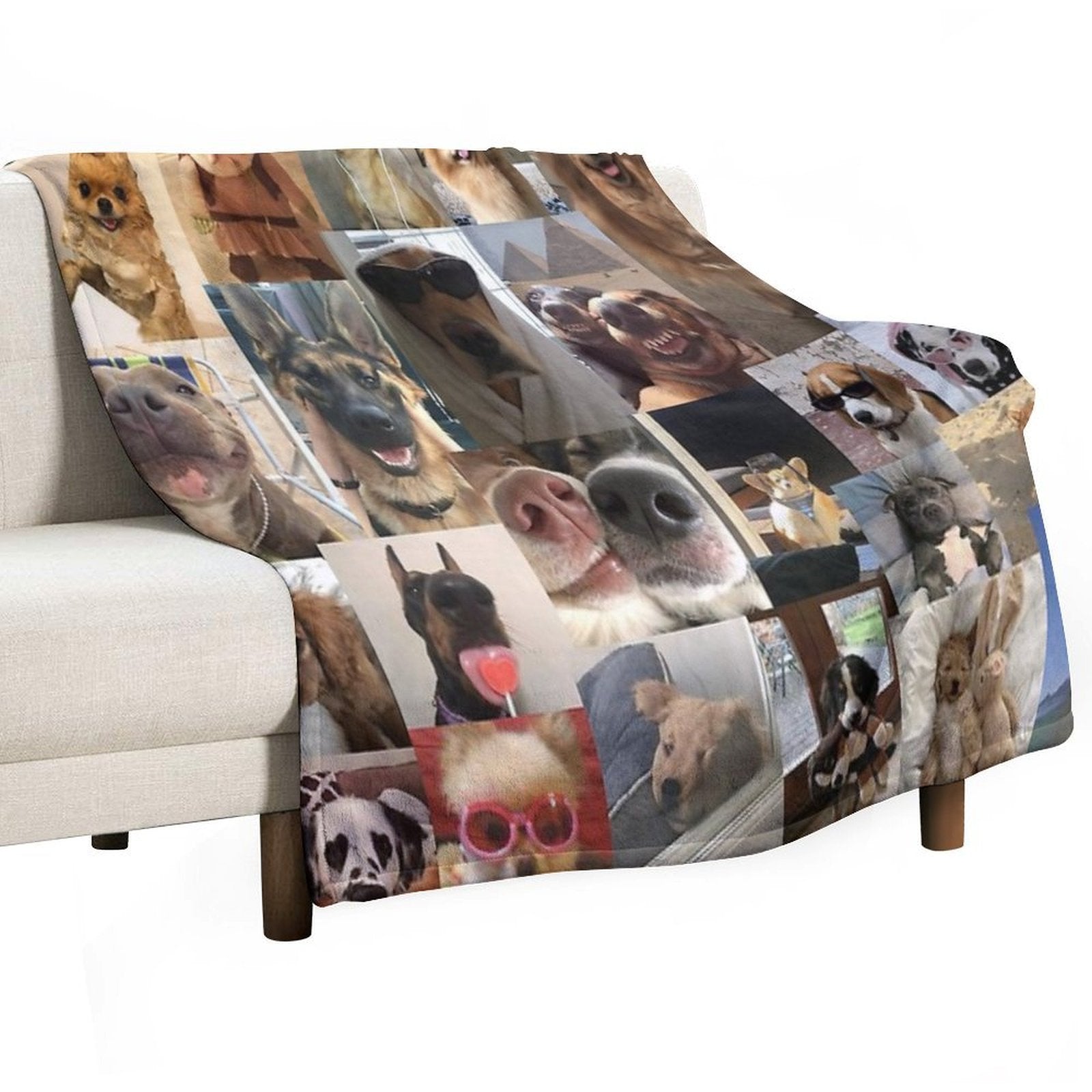 Dogs Aesthetic Collage Anti-pilling Throw Blanket